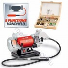 Einhell TH-XG 75 KIT kettősköszörű kézigravírozóval és 100 db-os fadobozos kiegészítővel 120W - 1 db
