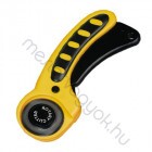 Körpengés papír és textilvágó kés 45mm-es kőr pengével pengevédő mechanikával - 1 db