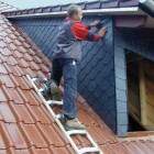 Krause tetőlétra alumíniumból, hajlított alu fokokkal - 1x 8 fokos