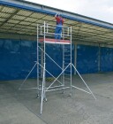 Krause Stabilo 1000-es alumínium gurulóállvány, 3.00x0.75m állványmérettel, kerékszettel - 4.3 m munkamagasság