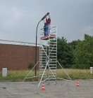 Krause Stabilo 1000-es alumínium gurulóállvány, 3.00x0.75m állványmérettel, kerékszettel - 4.3 m munkamagasság