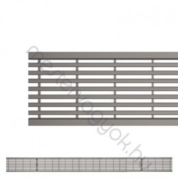 ACO SELF Euroline rozsdamentes acél hosszbordás rács polimerbeton folyókához