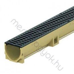 ACO SELF Euroline vízelvezető polimerbeton folyóka, öntöttvas ráccsal