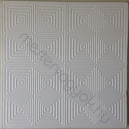 Álmennyezet polisztirolból Piramis minta 50x50cm préselt hungarocell 2m2 - Fehér