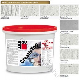 Baumit CreativTop Fine 1mm modellező vakolat kültéri és beltéri vakolt és hőszigetelt felületekre - Fehér