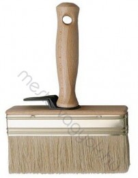 Festőkefe ragasztott sörtével szegecselt fém köpenyes fa kockatest, átvonó mennyezet ecset