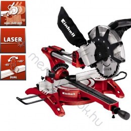 Einhell TH-SM 2534 DUAL Kétoldalra dönthető Gérvágó fejező fűrész 2350W, 340x72mm-es vágás