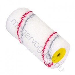 Festőhenger 10x30mm Multikolor 6mm cérnahossz, szürke-piros csavartcsíkos teddy