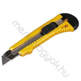 Kés műanyagház fémkivezetés 18mm-es törhető pengével, vastagított markolattal