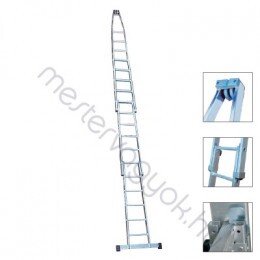 Krause ablaktisztító létra alumíniumból, gurítható görgőkkel