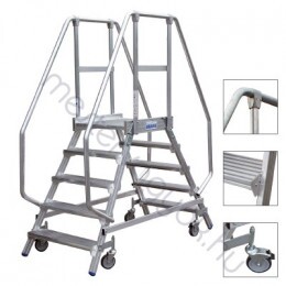 Krause Stabilo kétoldalon járható lépcsőfokos gurítható biztonsági dobogó, 600x700mm dobogó