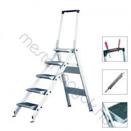 Krause összecsukható lépcső kapaszkodókerettel alumíniumból
