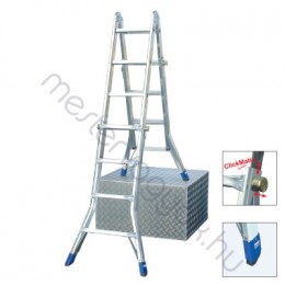 Krause Stabilo 4 részes teleszkópos alumínium csuklós létra