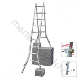 Krause Stabilo 4 részes teleszkópos alumínium csuklós létra 4 szármeghosszabbítással