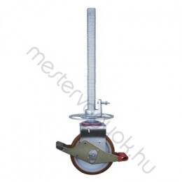 Krause Stabilo állítható magasságú  fékezhető 200mm-es gumírozott kerék