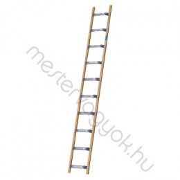 Krause tetőlétra alu/fa kombinációval, alumínium fokok fa szárra rögzítve