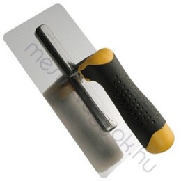 Stucco kanál rozsdamentes acélból 20x9cm, két komponensű guminyelű velencei glettvas