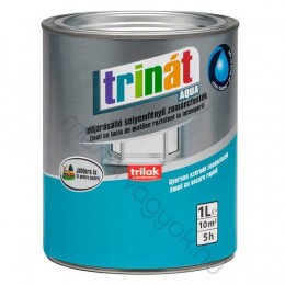 Trinát Aqua selyemfényű vizzel hígítható oldószermentes gyorsanszáradó zománcfesték - 300 Fekete