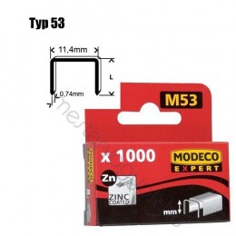 Tűzőgépkapocs 53-as típus, szélesség 11,4mm vastagság 0,74mm