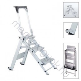 Zarges Plazastep P Z500 Összecsukható biztonsági lépcső biztonsági kengyellel