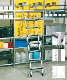 Zarges Saferstep Trec LH Z600 Gurulós polclétra peremezett lépcső ZARGES Safer Step technológiával