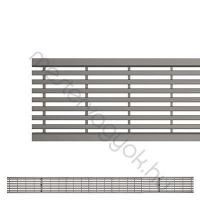 ACO SELF Euroline rozsdamentes acél hosszbordás rács polimerbeton folyókához - 0.5 m