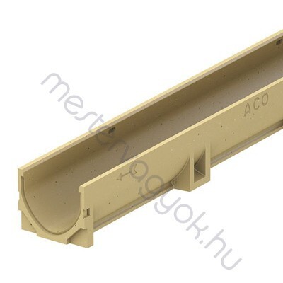 ACO SELF Euroline vízelvezető polimerbeton folyóka test rács nélkül - 0.5 m