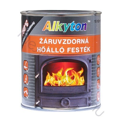 Alkyton 750C fokig hőálló kovácsoltvas fémfesték - Kovácsoltvas fekete / 0.75 liter