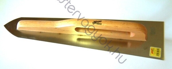 Acélsimító aljzatsimító 500x90mm, fanyelű glettvas - 1 db