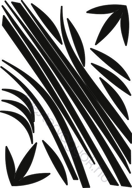 Falmatrica (faltetoválás) öntapadós faldekoráció 4 lap/csomag 50x35cm - 5304 Bambus / 1 csomag