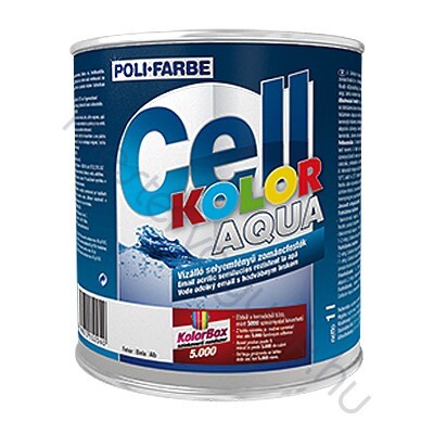 Cellkolor Aqua selyemfényű  vizes zománcfesték - Fekete / 1 liter