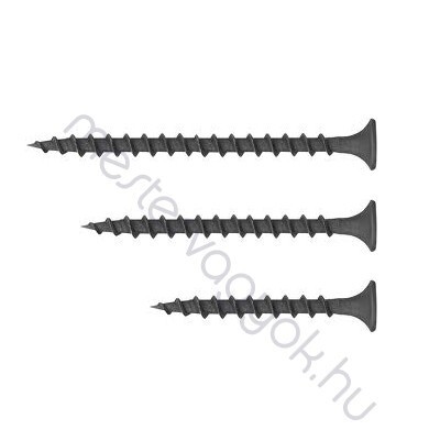 Gipszkarton csavar ritka famenetű 3,5mm átmérővel PH süllyesztett fejjel, foszfátozott - 3.5x 35 mm