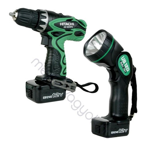 Hitachi DS12DVF3TB Akkus fúró-csavarozó, 12V, Ni-Cd, 1,9Ah /2db akku+ lámpa - 1 db