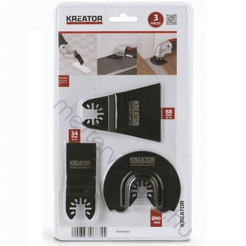 Kreator Multifunkciós fűrészlap készlet 3db, fém, fa, műanyag vágáshoz, univerzális felfogatás, Multimaxx és egyébb gépekhez - 1 db