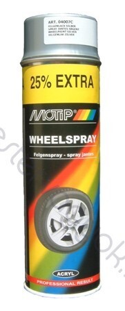 Motip Rally keréktárcsa ezüst spray acrylfesték - Ezüst / 0.5 liter