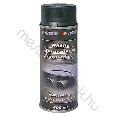 Motip hőálló spray 650°C-ig, aerozol festék - Fekete / 0.4 liter