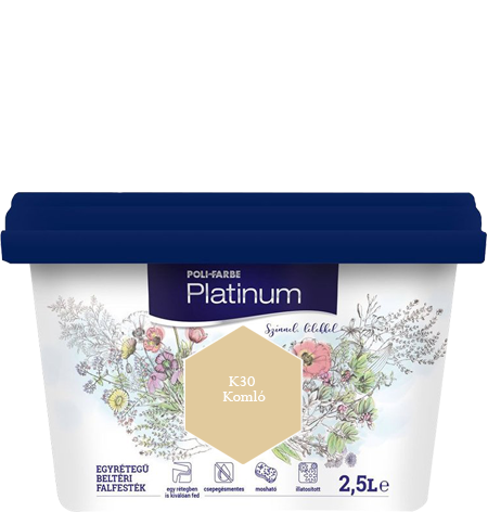 Polifarbe Platinum egyrétegű beltéri színes diszperziós falfesték - K30 Komló / 2.5 liter