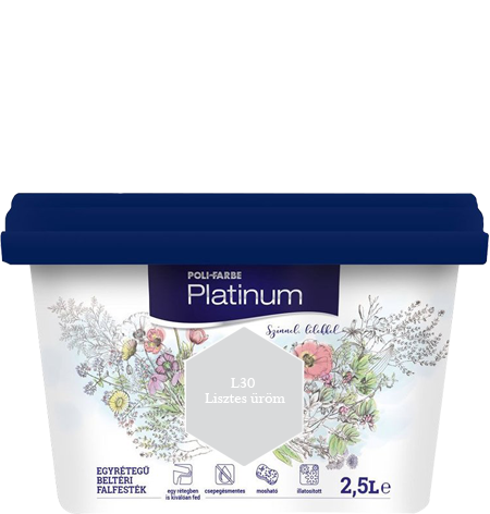 Polifarbe Platinum egyrétegű beltéri színes diszperziós falfesték - L30 Lisztes Üröm / 2.5 liter