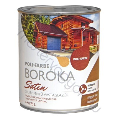 Boróka Satin lazúr selyemfényű oldószeres vastaglazúr fafesték - Mahagóni / 0.75 liter