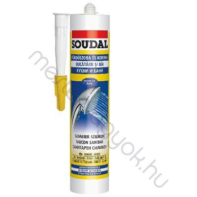 Soudal Szaniter szilikon fugázó tömítő penészgátló adalékkal - Szürke / 280 ml