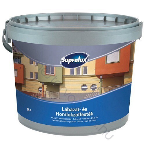 Supralux Frontal lábazatfesték és homlokzatfesték betonozott és vakolt felületekre - Fekete / 1 liter