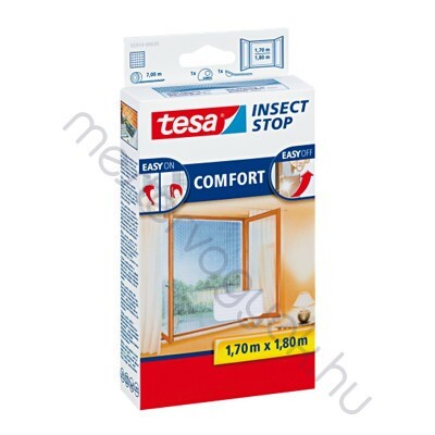 Tesa tépőzáras szúnyogháló ablakra 1,3x1,5m méretre szabható - Fehér / 1 db