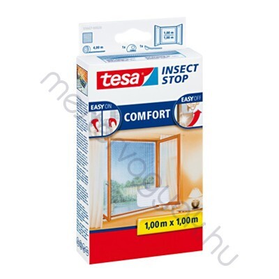 Tesa tépőzáras szúnyogháló ablakra 1x1m méretre szabható - Antracit / 1 db