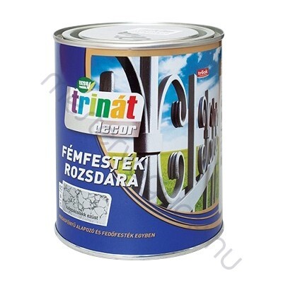 Trinát Decor kalapácslakk fémfesték rozsdára alapozó és fedőfesték egyben - Kalapácslakk ezüst / 0.75 liter