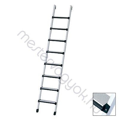 Zarges Comfortstep L csavarozott lépcsős eloxált támasztó létra, 80mm-es lépcsővel és támasztó idommal - 1x 6 fokos